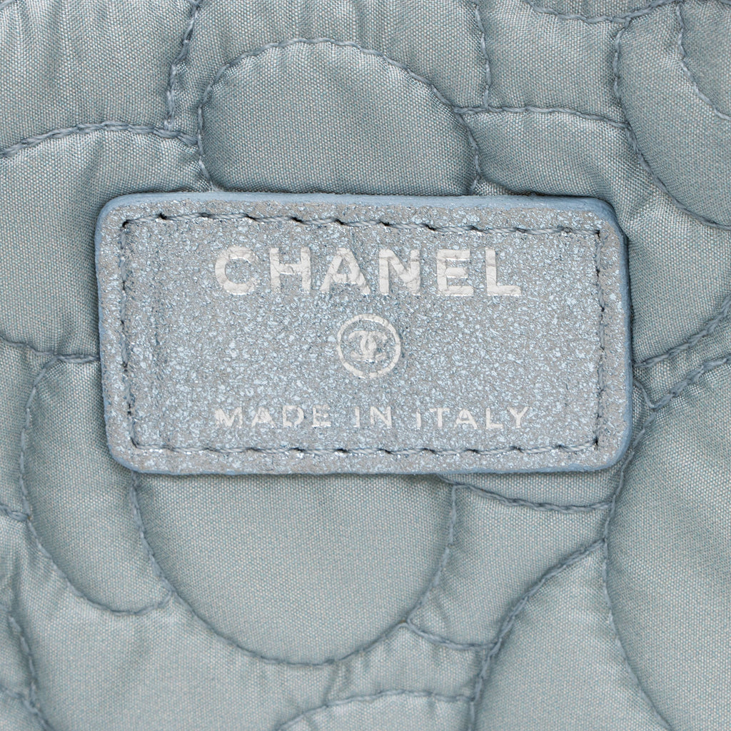 Chanel Metallic Lambskin Camellia Large O-Case