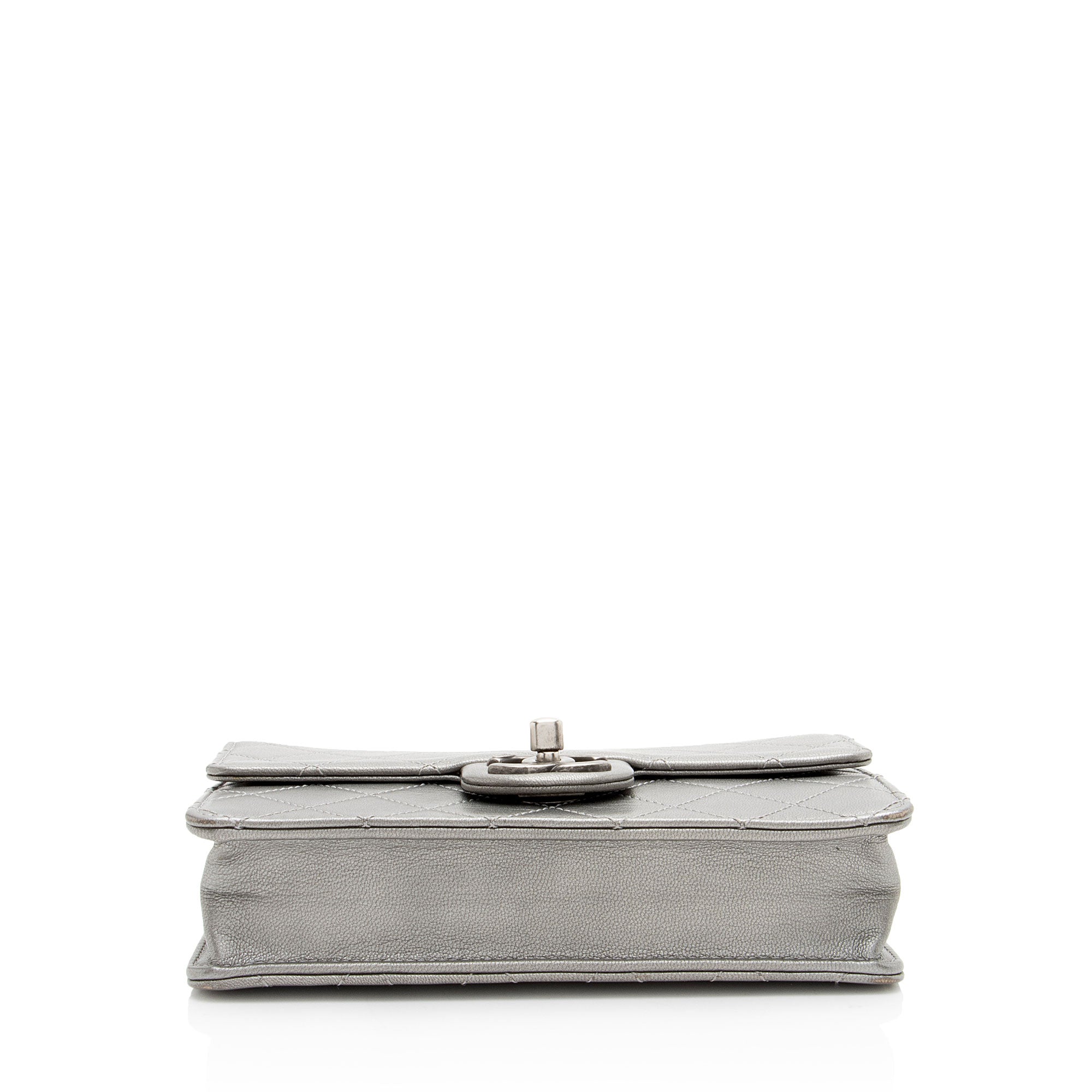 Chanel Metallic Lambskin Chic Pearls Small Flap Bag