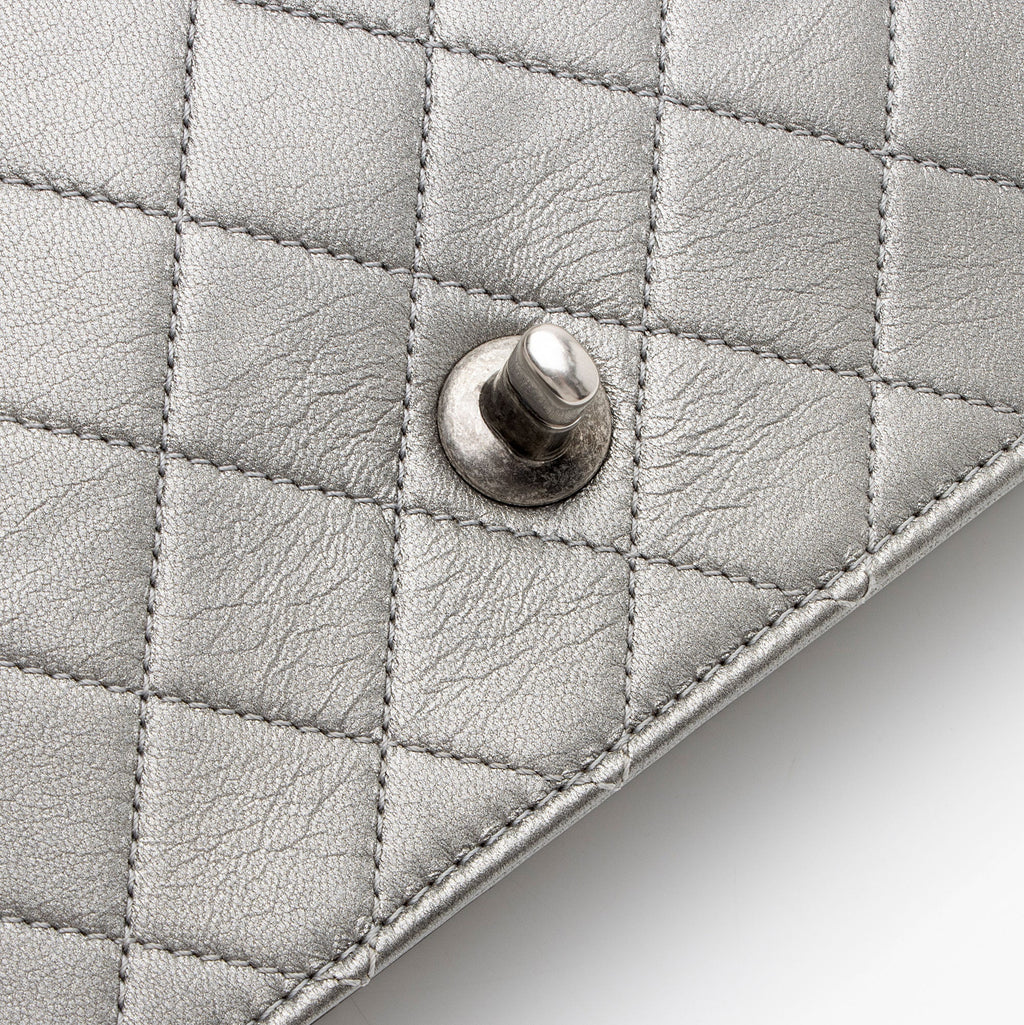 Chanel Metallic Lambskin Chic Pearls Small Flap Bag