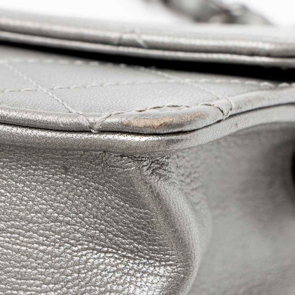 Chanel Metallic Lambskin Chic Pearls Small Flap Bag