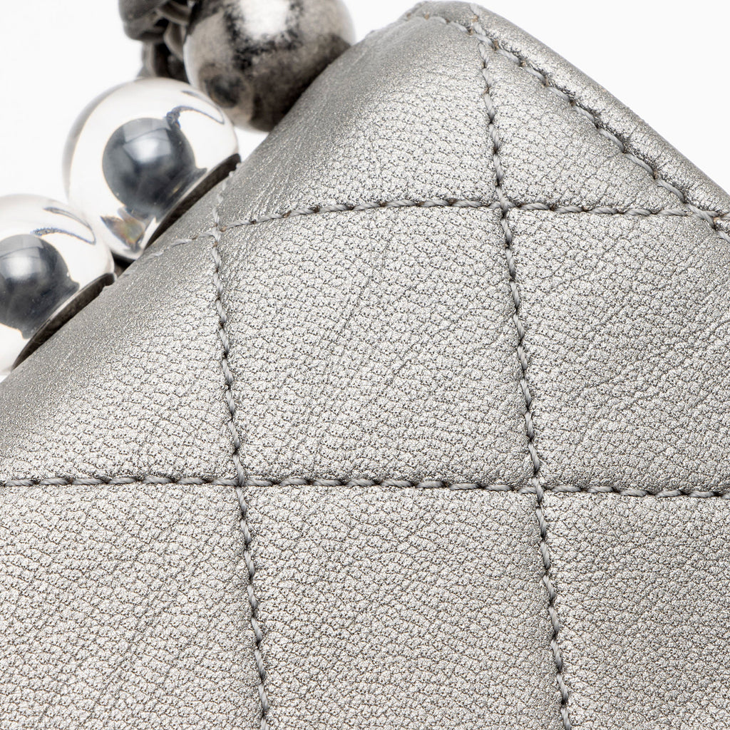 Chanel Metallic Lambskin Chic Pearls Small Flap Bag
