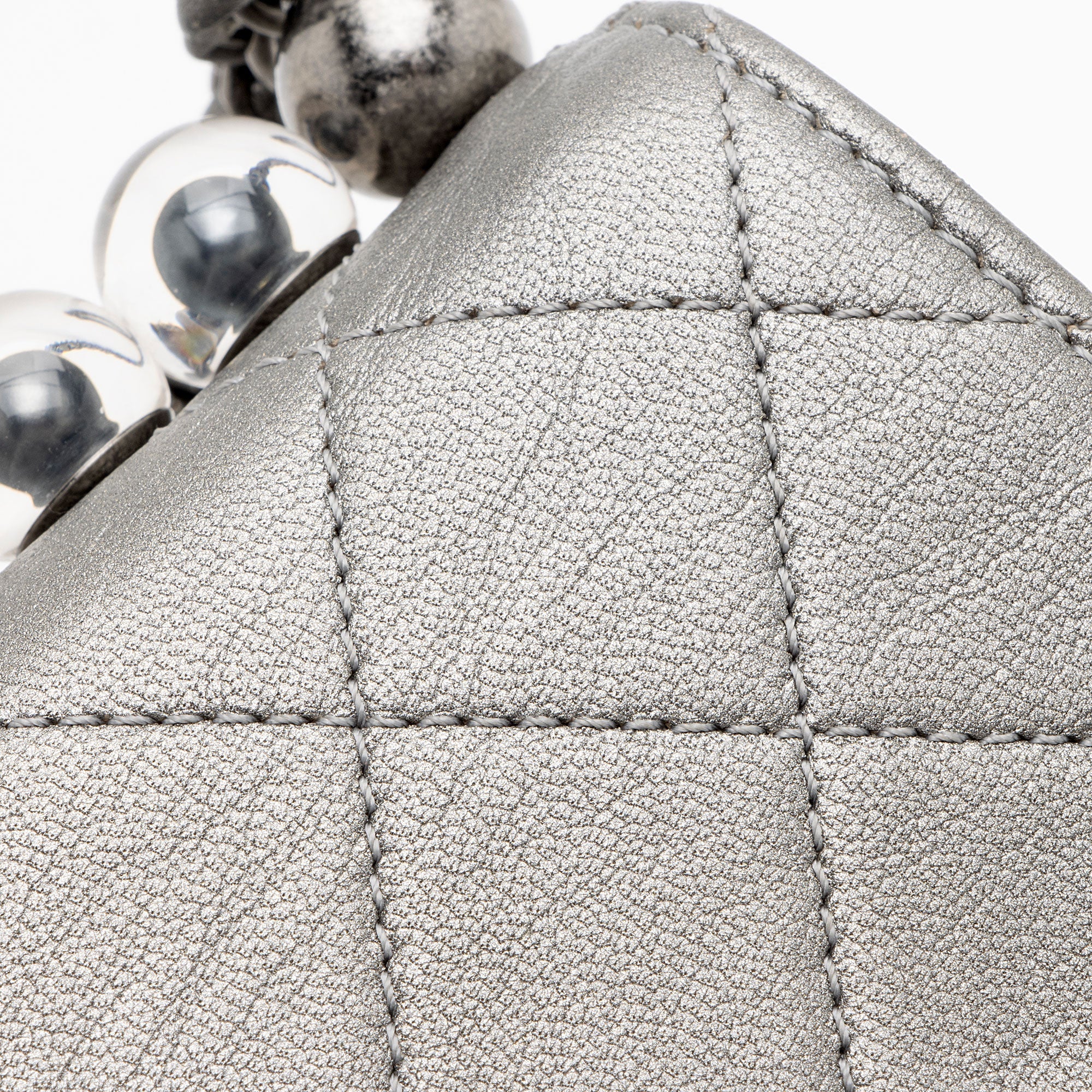 Chanel Metallic Lambskin Chic Pearls Small Flap Bag
