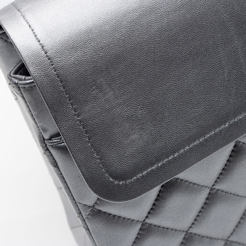 Chanel Metallic Lambskin Classic Maxi Double Flap Bag