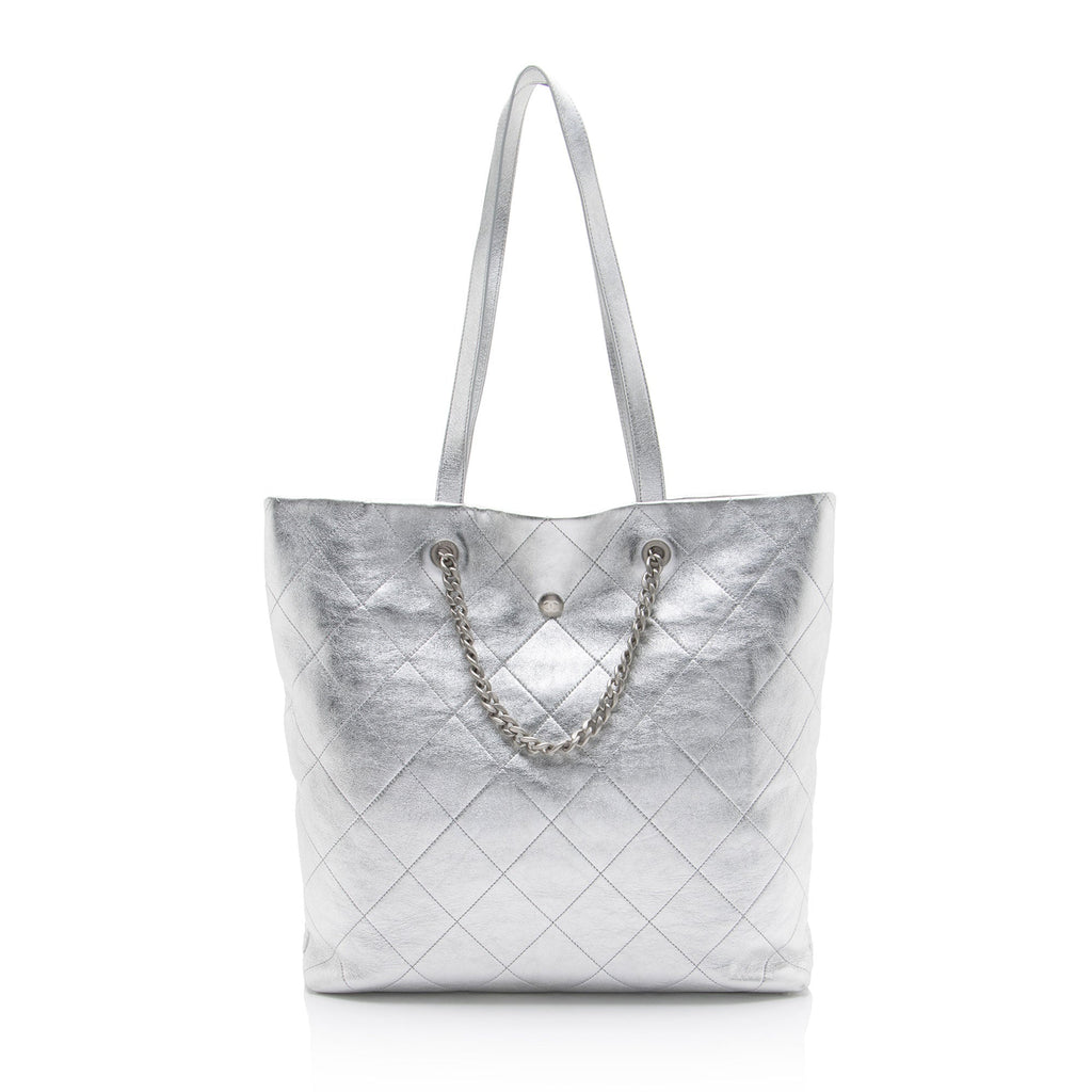 Chanel Metallic Lambskin Club Monaco Large Shopping Tote