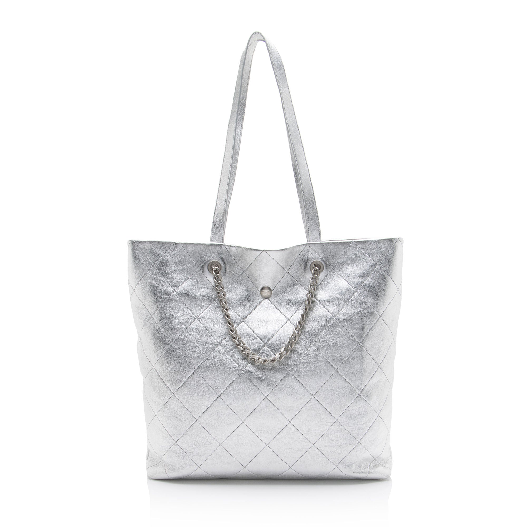 Chanel Metallic Lambskin Club Monaco Large Shopping Tote