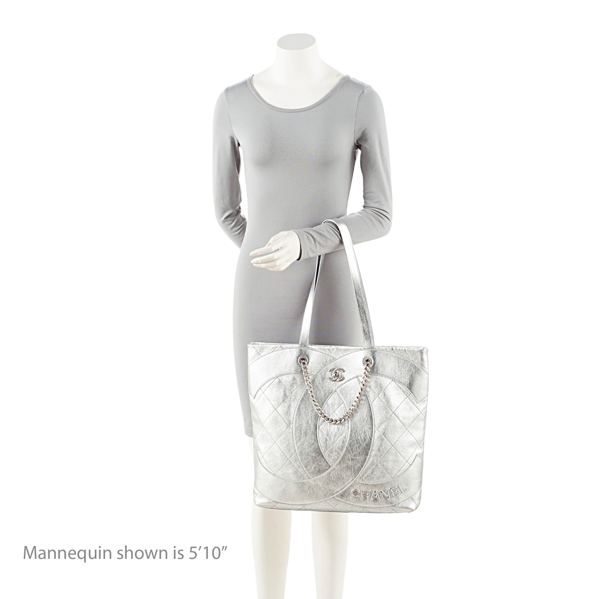 Chanel Metallic Lambskin Club Monaco Large Shopping Tote