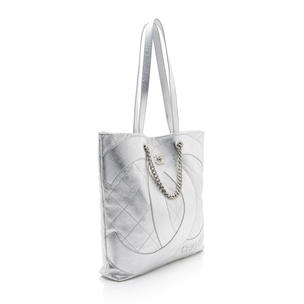Chanel Metallic Lambskin Club Monaco Large Shopping Tote