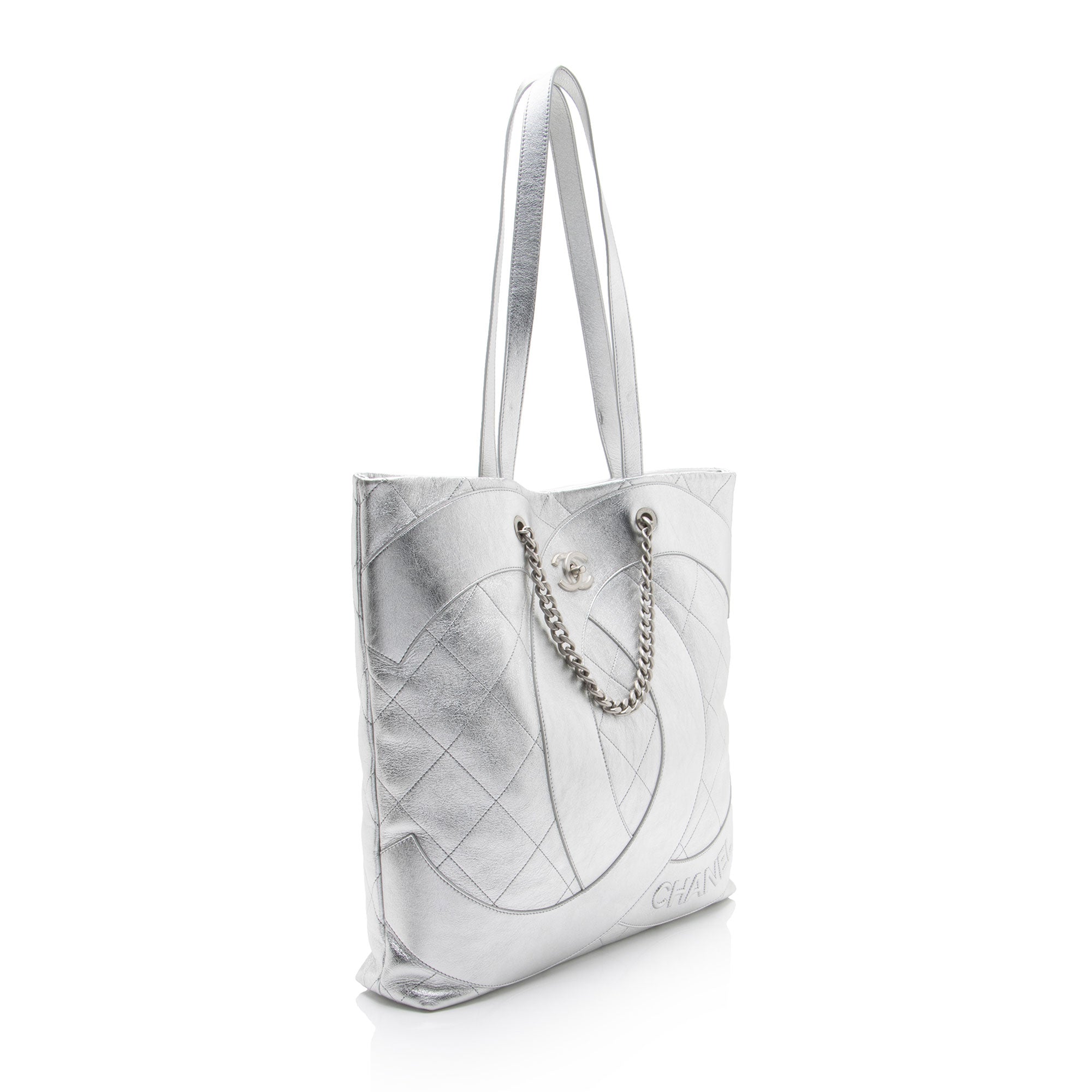 Chanel Metallic Lambskin Club Monaco Large Shopping Tote
