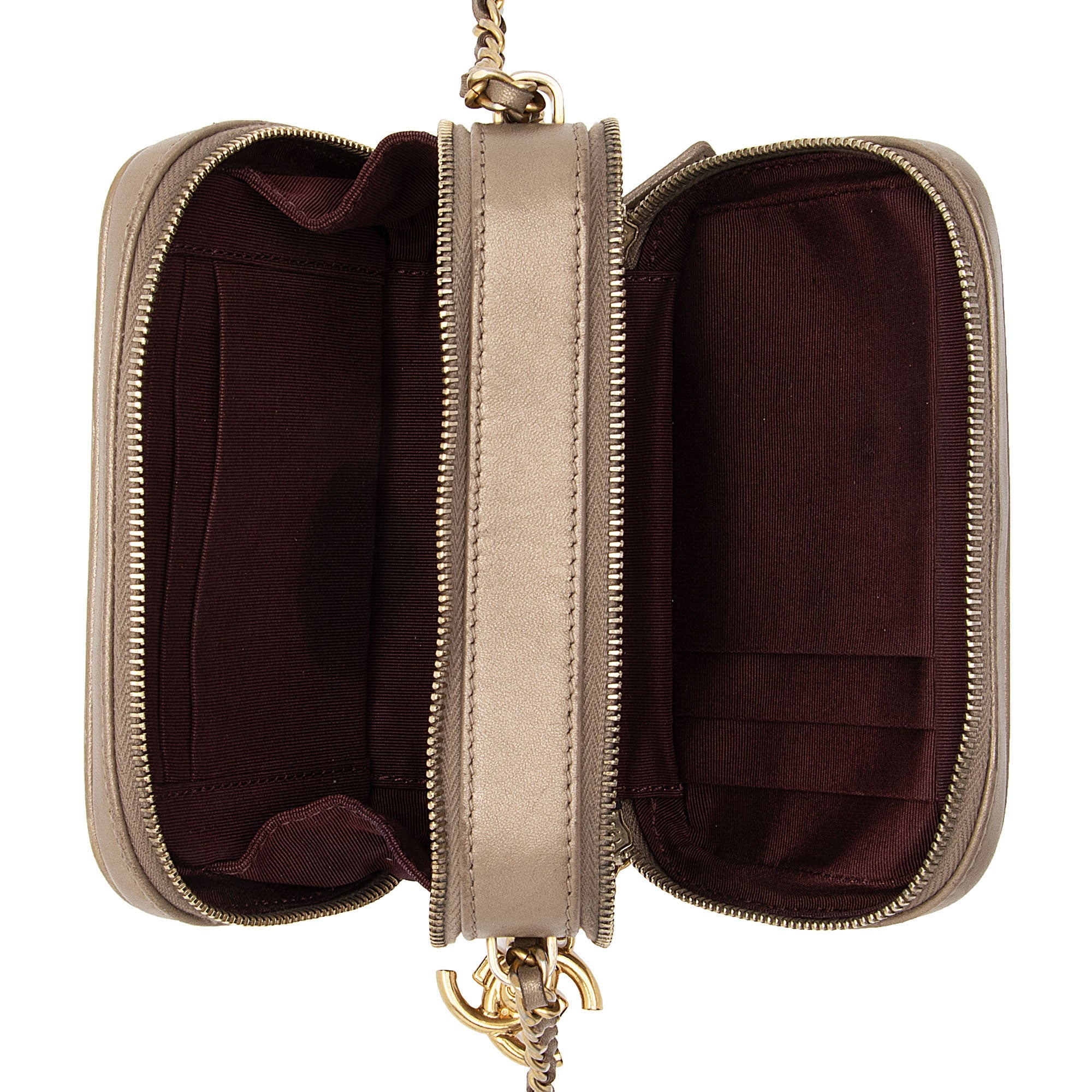 Chanel Metallic Lambskin Coco Camera Mini Shoulder Bag (SHF-7xYr5Z)