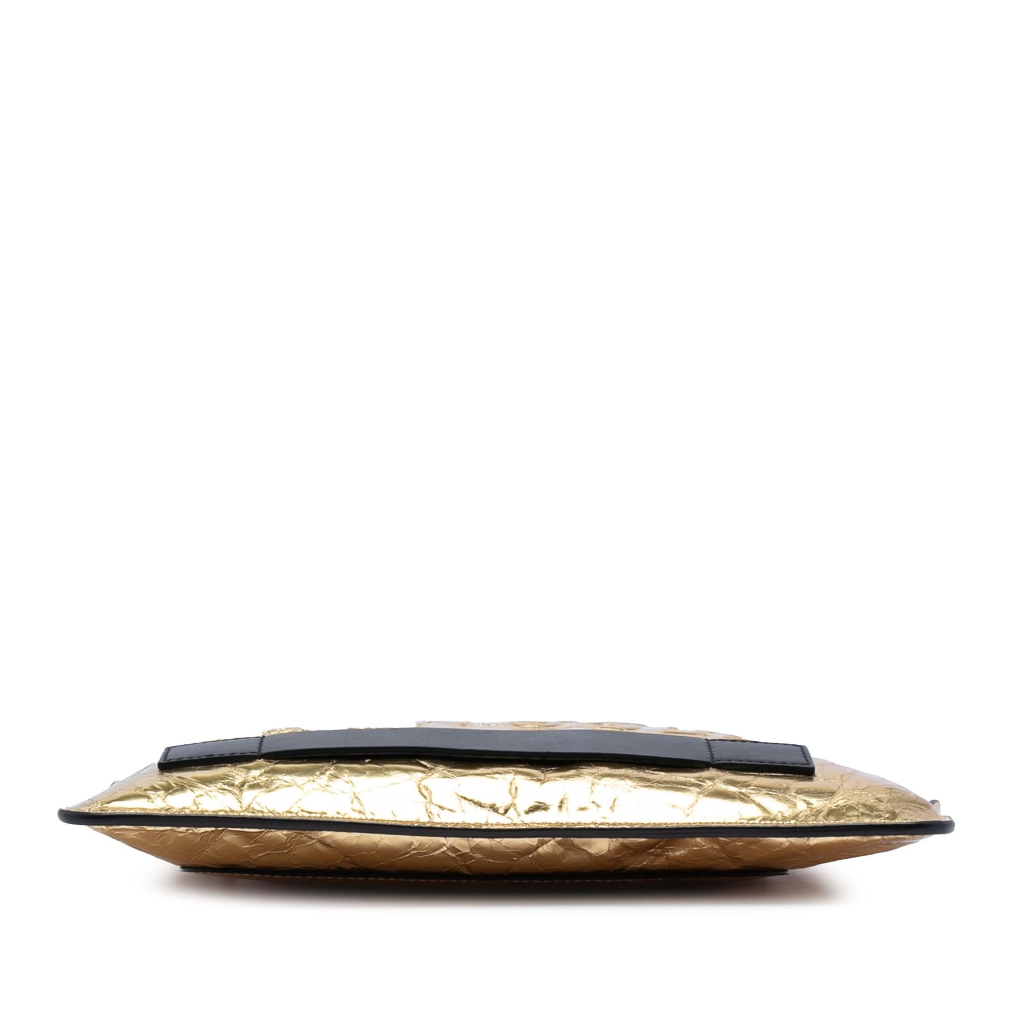 Chanel Metallic Lambskin Je Ne Suis Pas En Solde Clutch