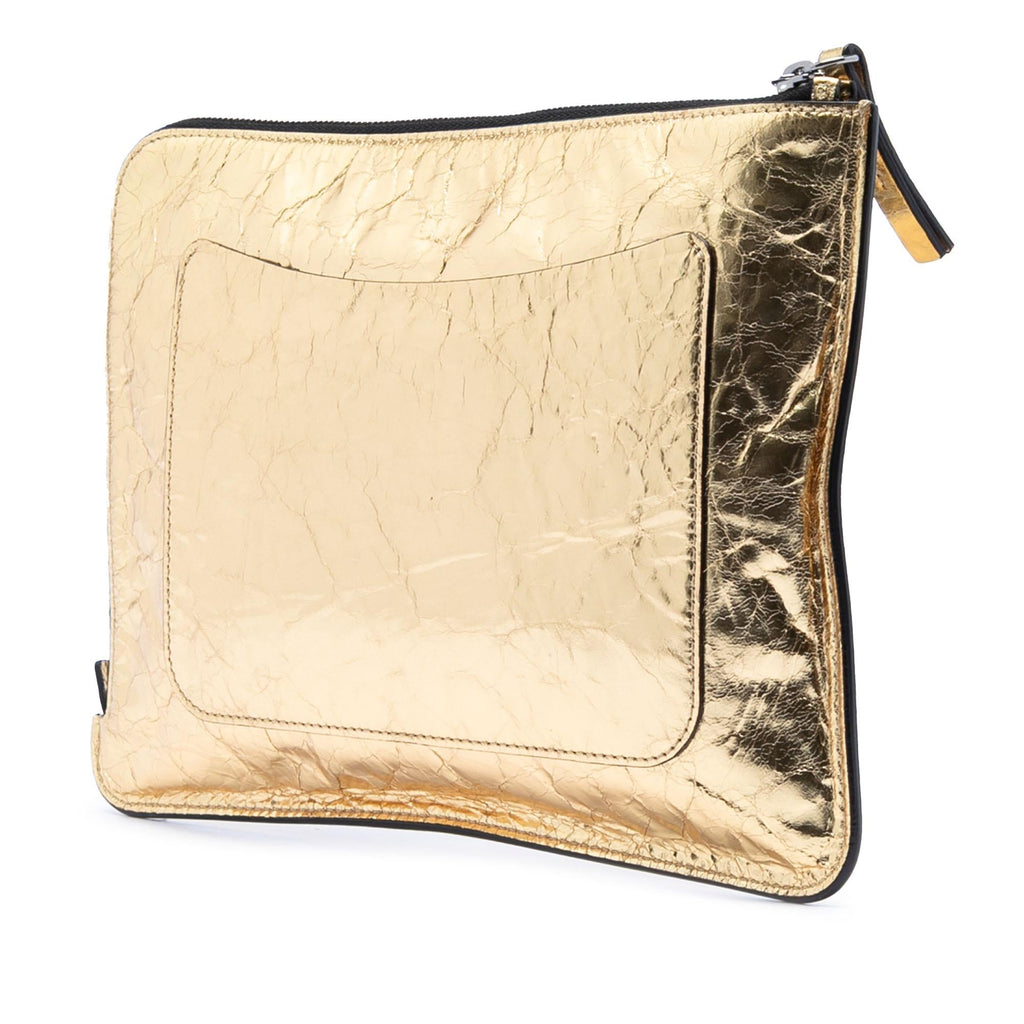 Chanel Metallic Lambskin Je Ne Suis Pas En Solde Clutch