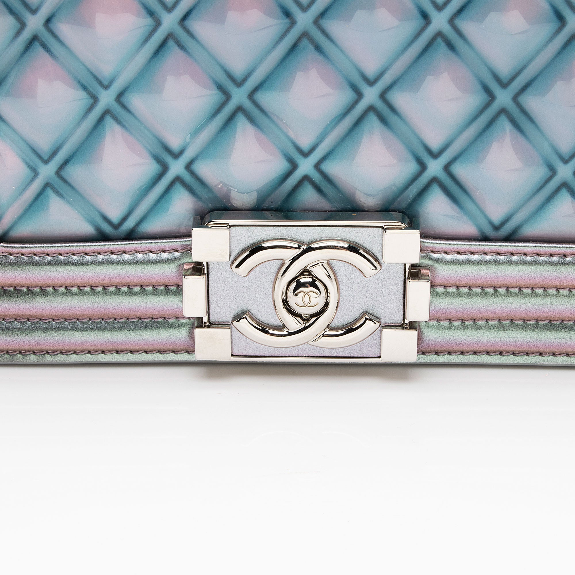 Chanel Metallic Lambskin PVC Small Boy Bag (SHF-tZdMaC)