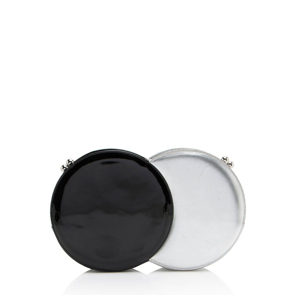 Chanel Metallic Lambskin Patent Leather Double Circle Clutch