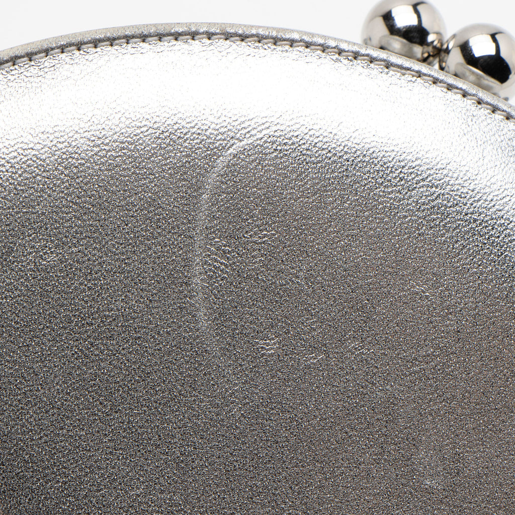 Chanel Metallic Lambskin Patent Leather Double Circle Clutch