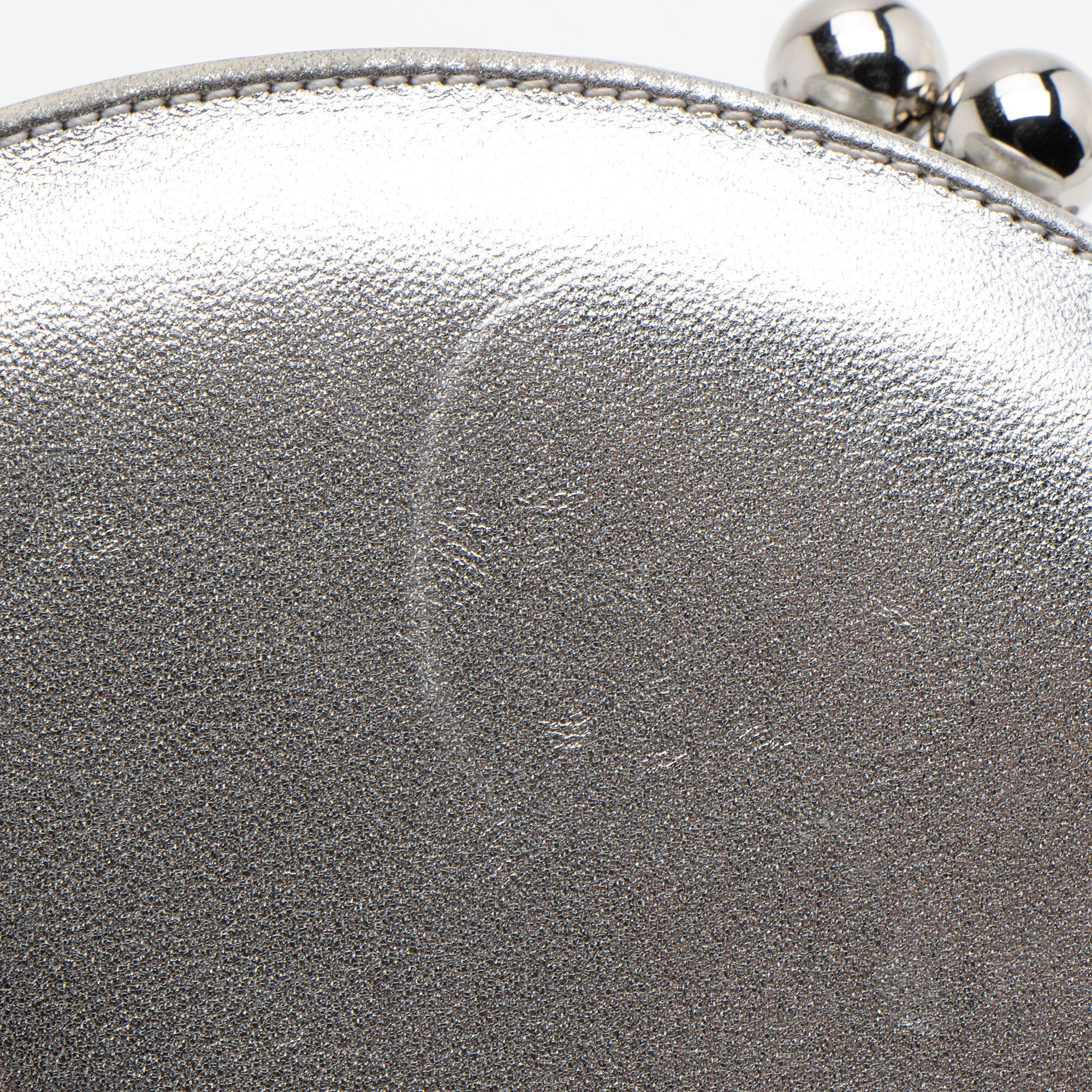 Chanel Metallic Lambskin Patent Leather Double Circle Clutch