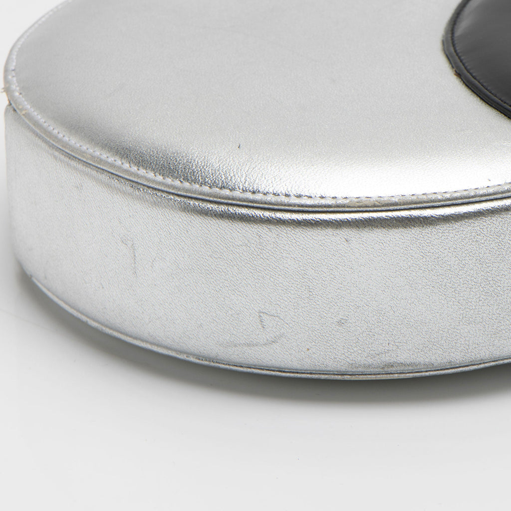 Chanel Metallic Lambskin Patent Leather Double Circle Clutch