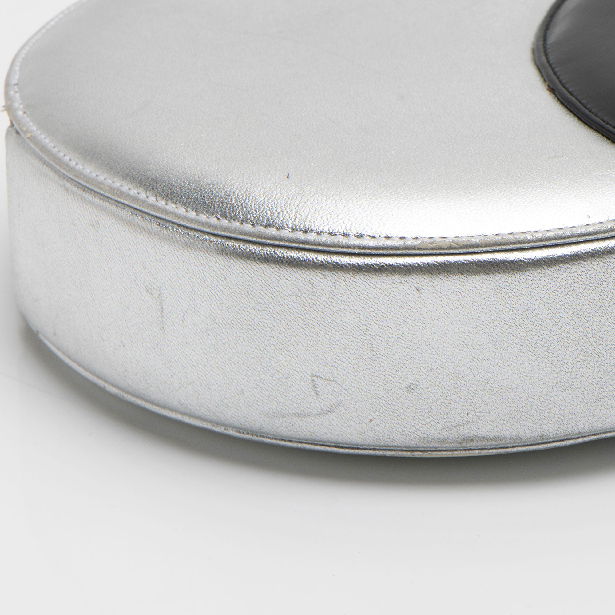 Chanel Metallic Lambskin Patent Leather Double Circle Clutch
