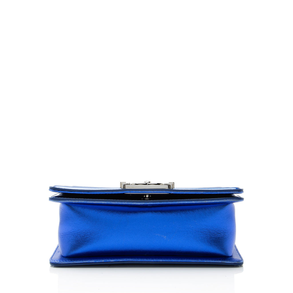 Chanel Metallic Patent Leather Small Boy Bag