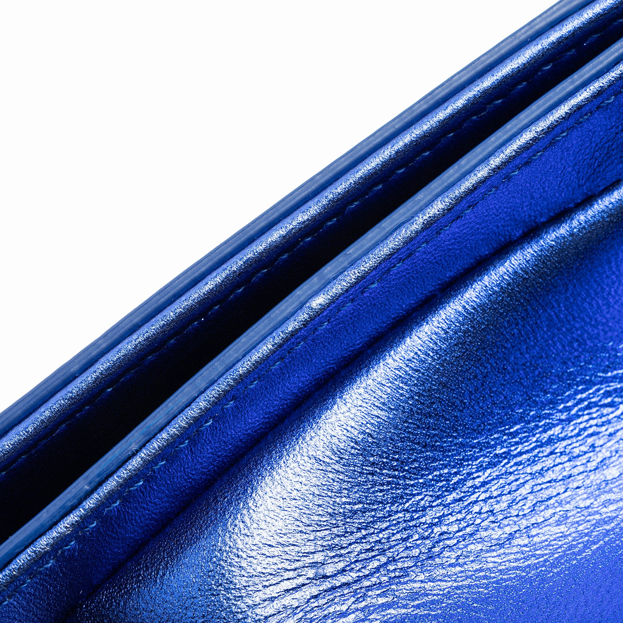 Chanel Metallic Patent Leather Small Boy Bag
