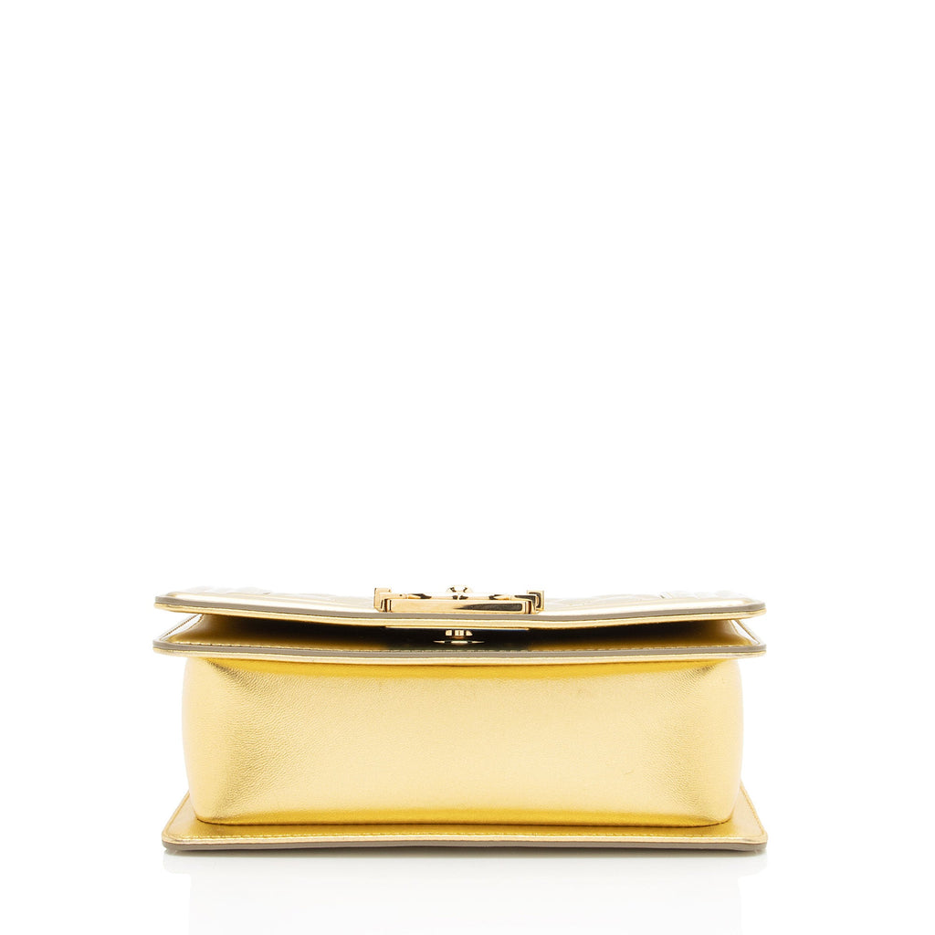 Chanel Metallic Patent Leather Small Boy Bag