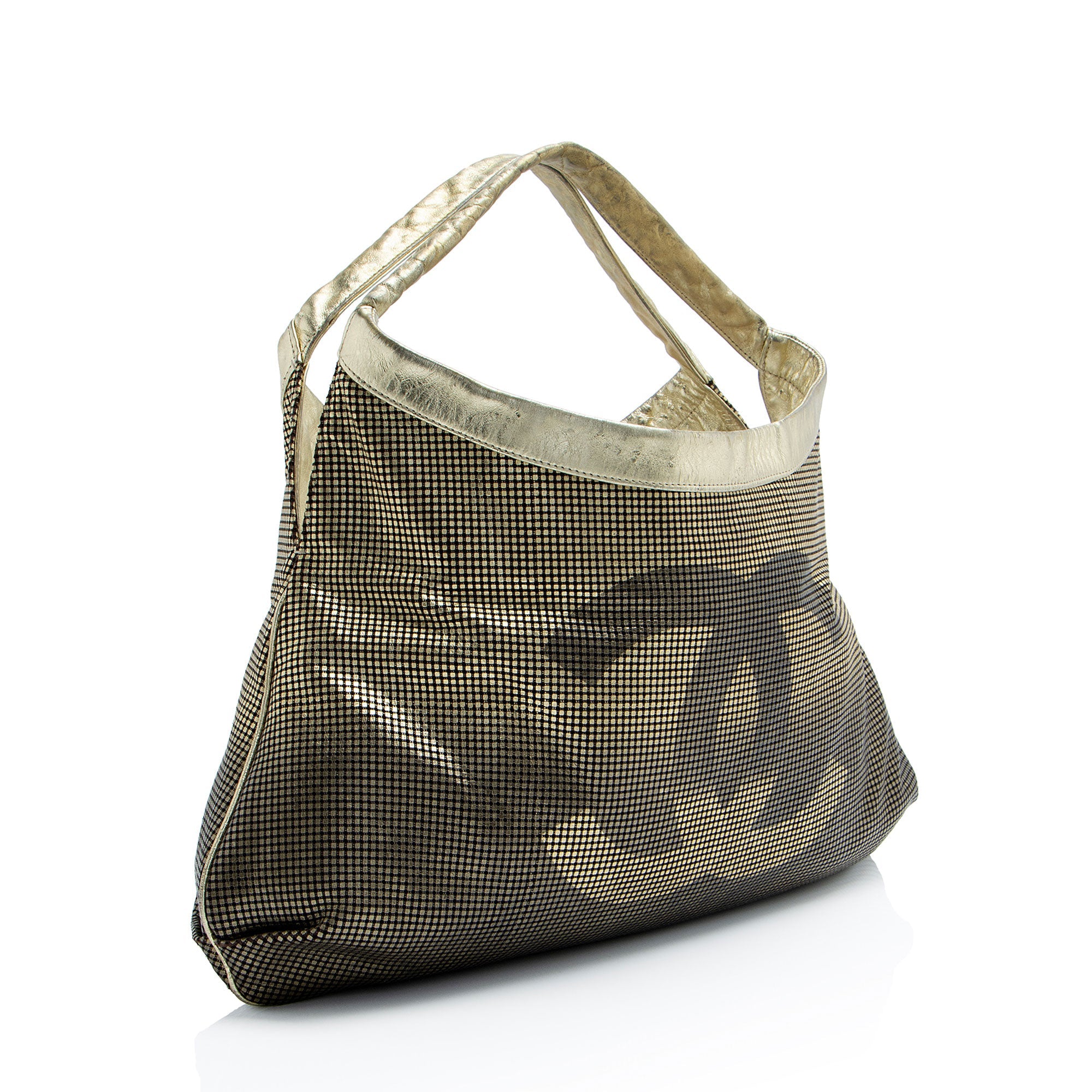 Chanel Metallic Perforated Leather Hollywood Hobo