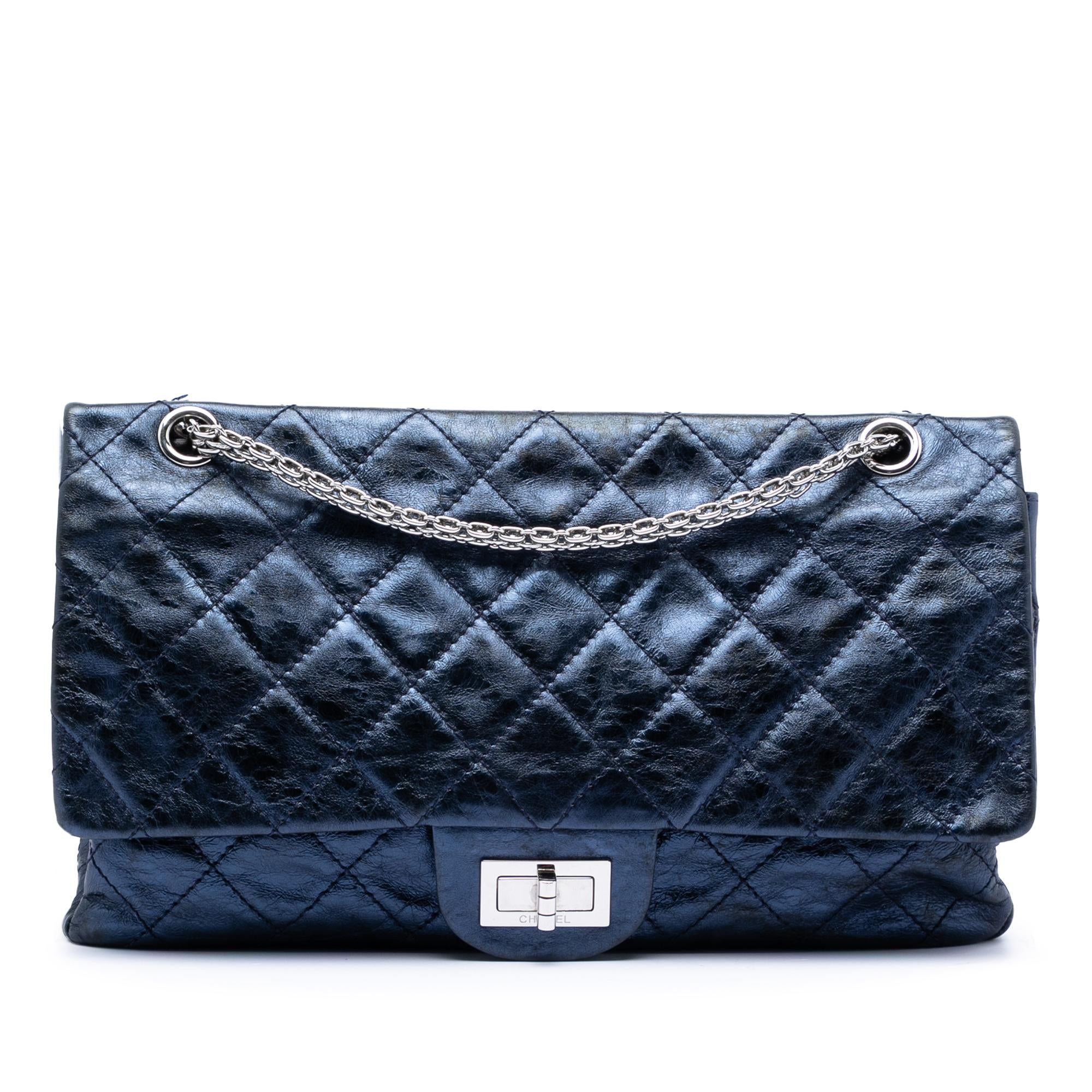 Chanel Metallic Quilted Aged Calfskin Reissue 2.55 Double Flap 227