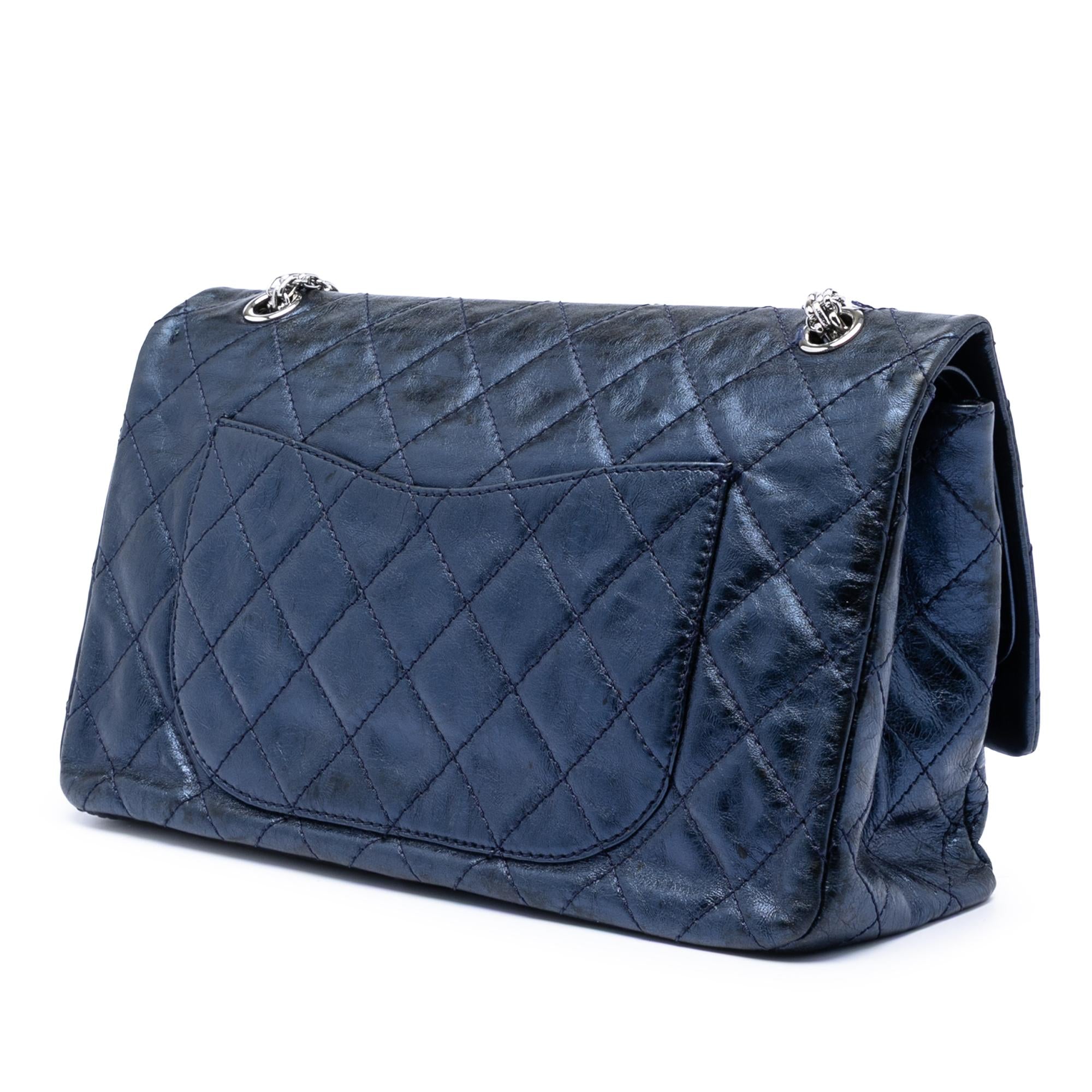 Chanel Metallic Quilted Aged Calfskin Reissue 2.55 Double Flap 227