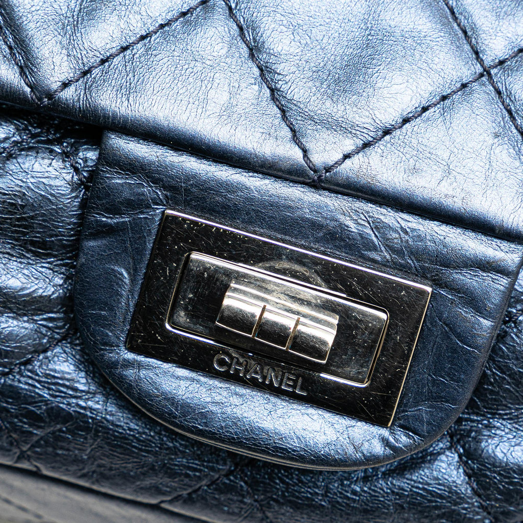 Chanel Metallic Quilted Aged Calfskin Reissue 2.55 Double Flap 227