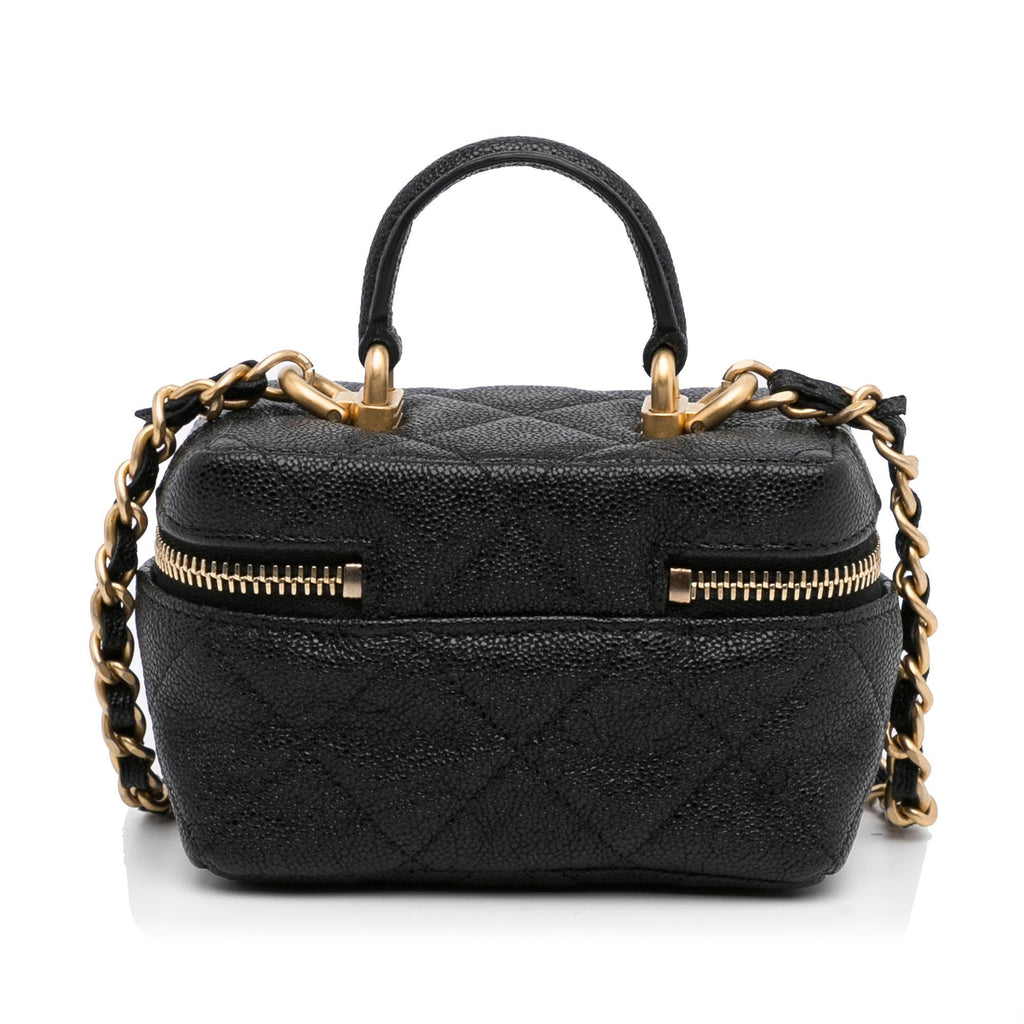 Chanel Micro Caviar Vanity Case with Chain