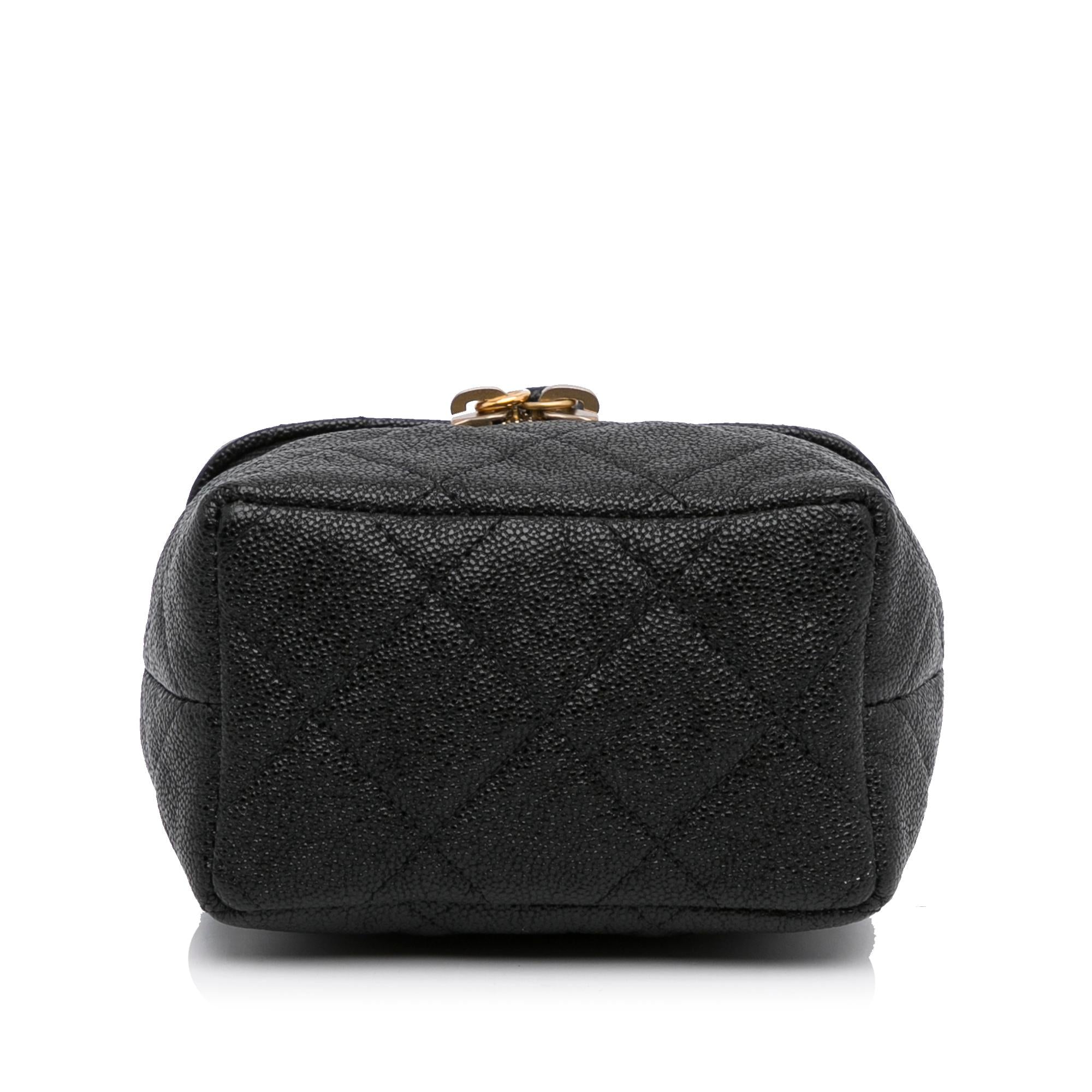 Chanel Micro Caviar Vanity Case with Chain