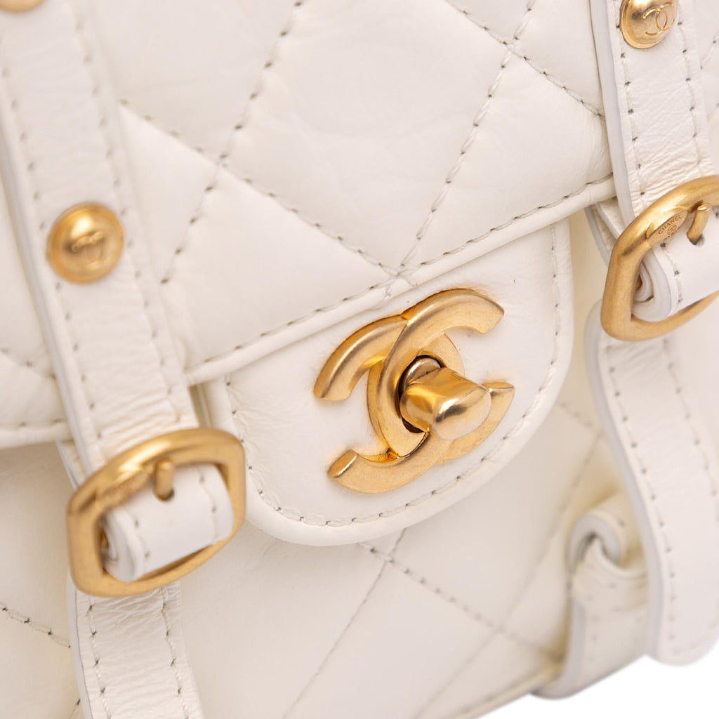 Chanel Mini Aged Calfskin City School Flap