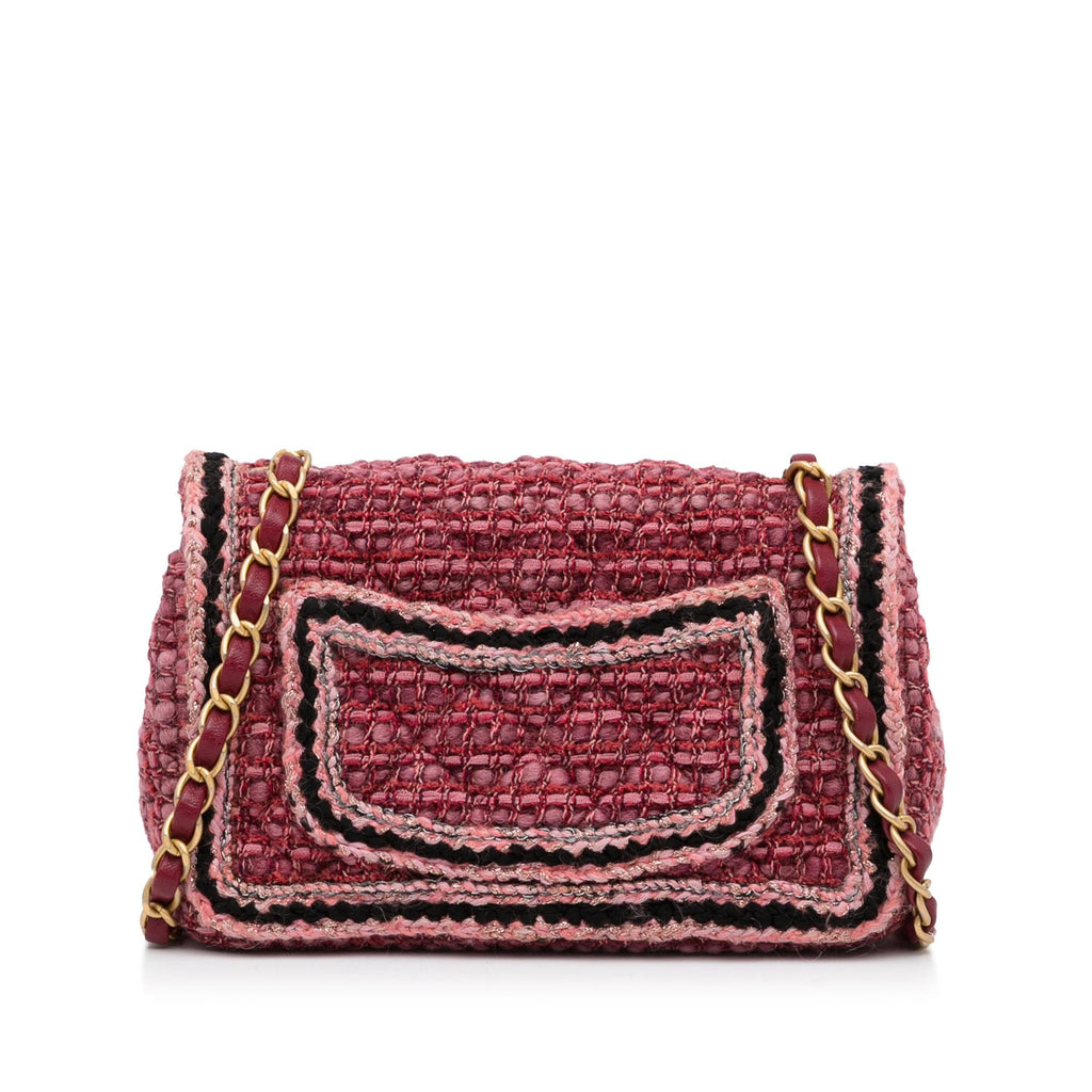 Chanel Mini Braided Classic Tweed Single Flap Bag (SHG-lsYBtL)