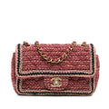 Chanel Mini Braided Classic Tweed Single Flap Bag