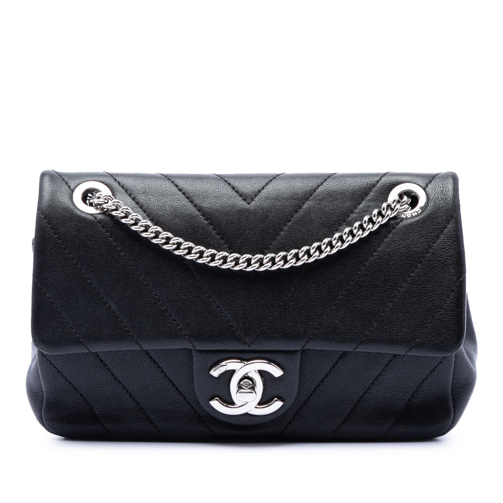 Chanel Mini CC Chevron Calfskin Single Flap