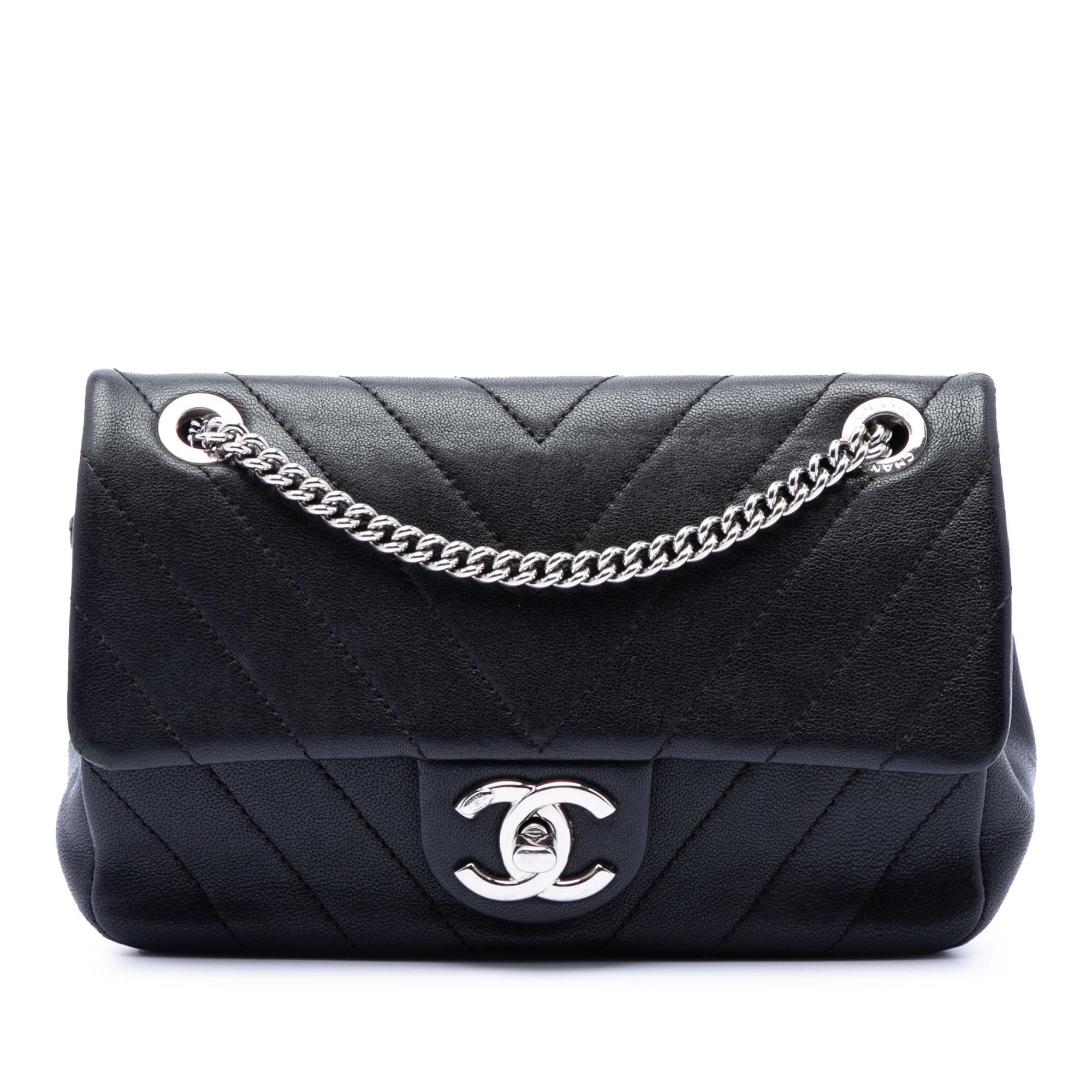 Chanel Mini CC Chevron Calfskin Single Flap