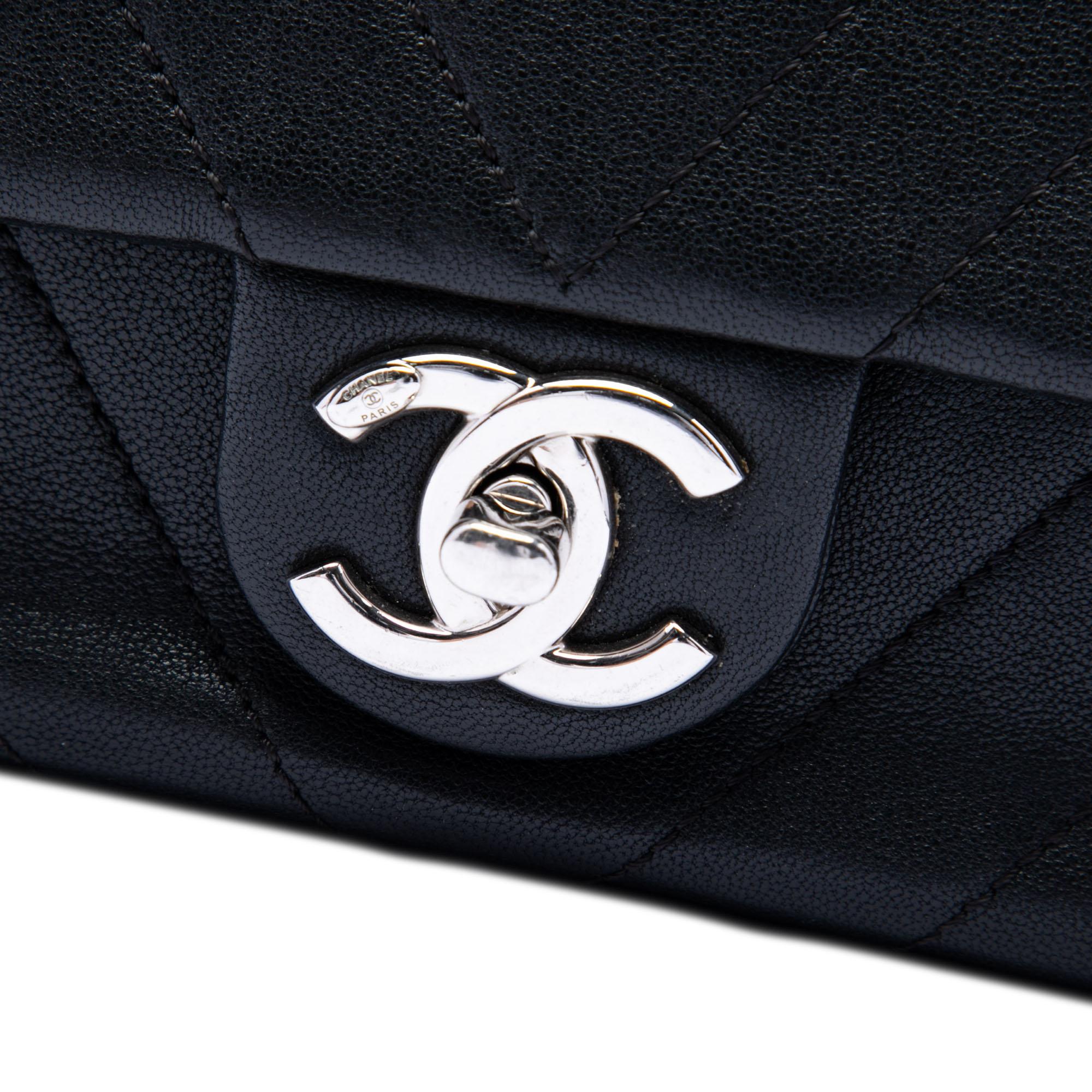 Chanel Mini CC Chevron Calfskin Single Flap