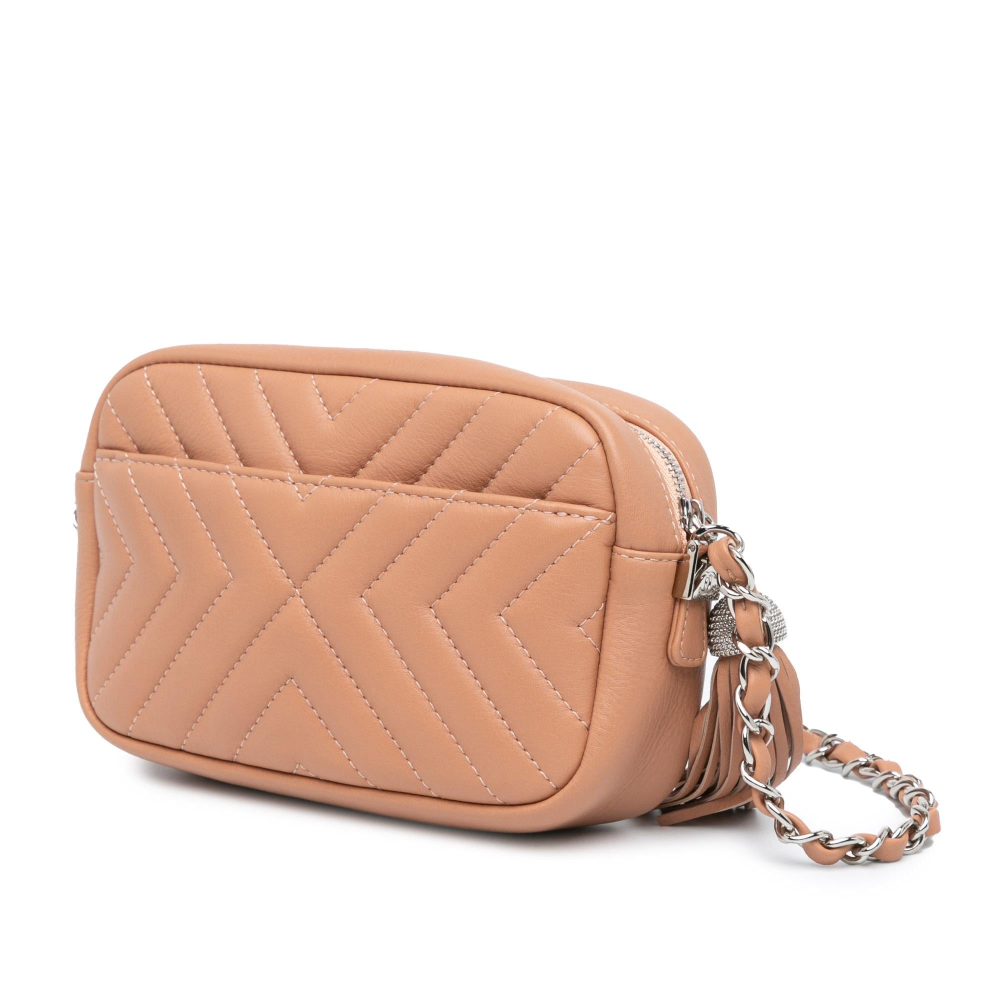 Chanel Mini CC Diagonal Chevron Camera Case (SHG-zMJmTk)