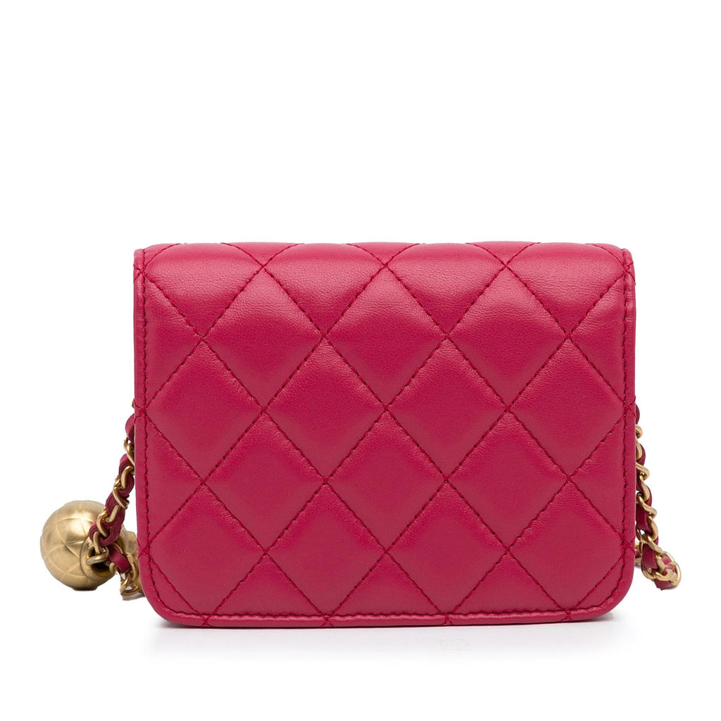 Chanel Mini CC Matelasse Pearl Crush Lambskin Crossbody Bag