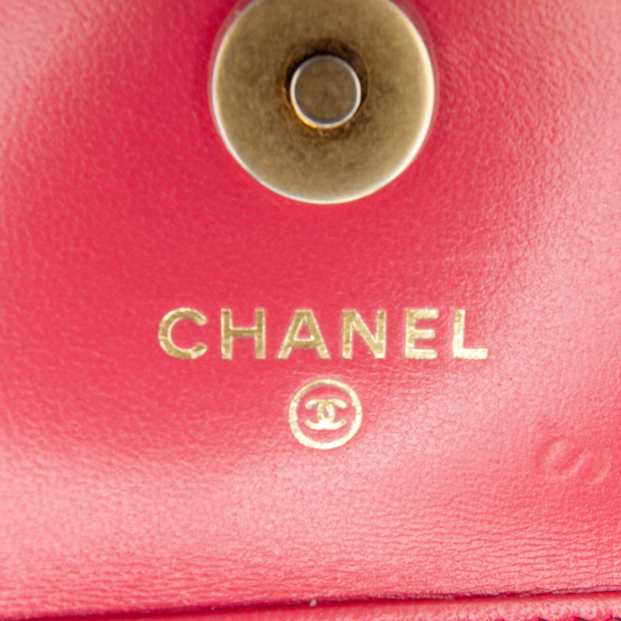 Chanel Mini CC Matelasse Pearl Crush Lambskin Crossbody Bag