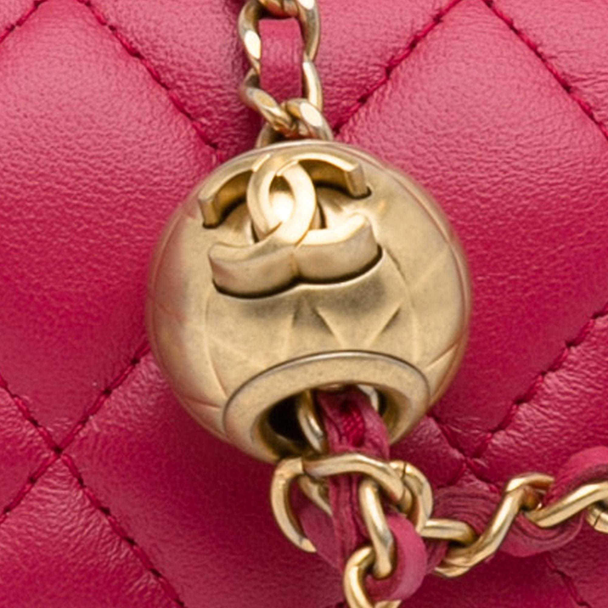Chanel Mini CC Matelasse Pearl Crush Lambskin Crossbody Bag