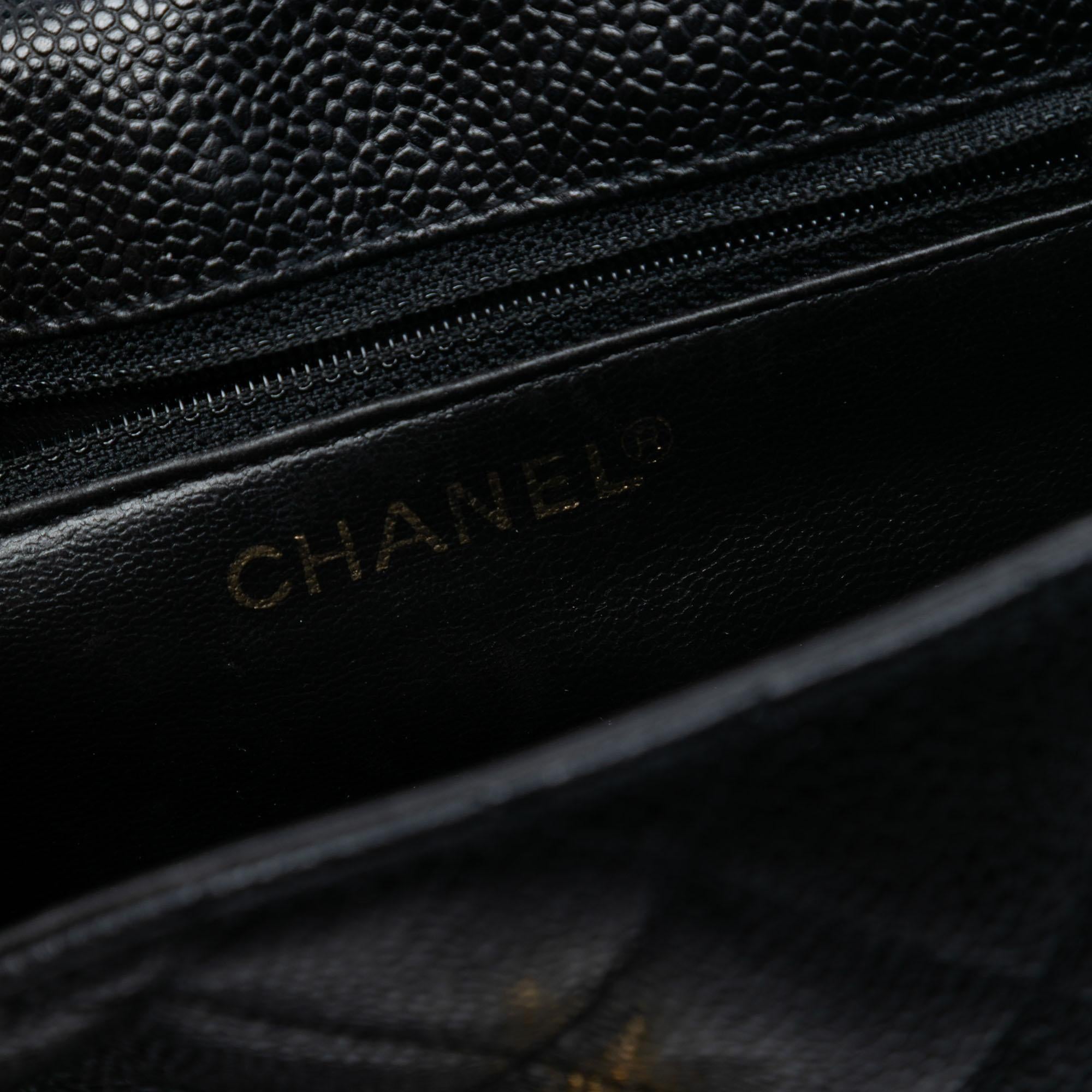 Chanel Mini CC Quilted Caviar Envelope Flap