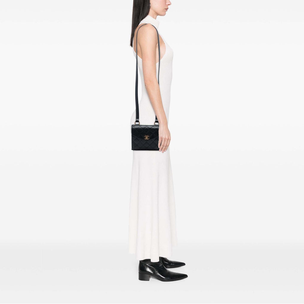 Chanel Mini CC Quilted Caviar Envelope Flap