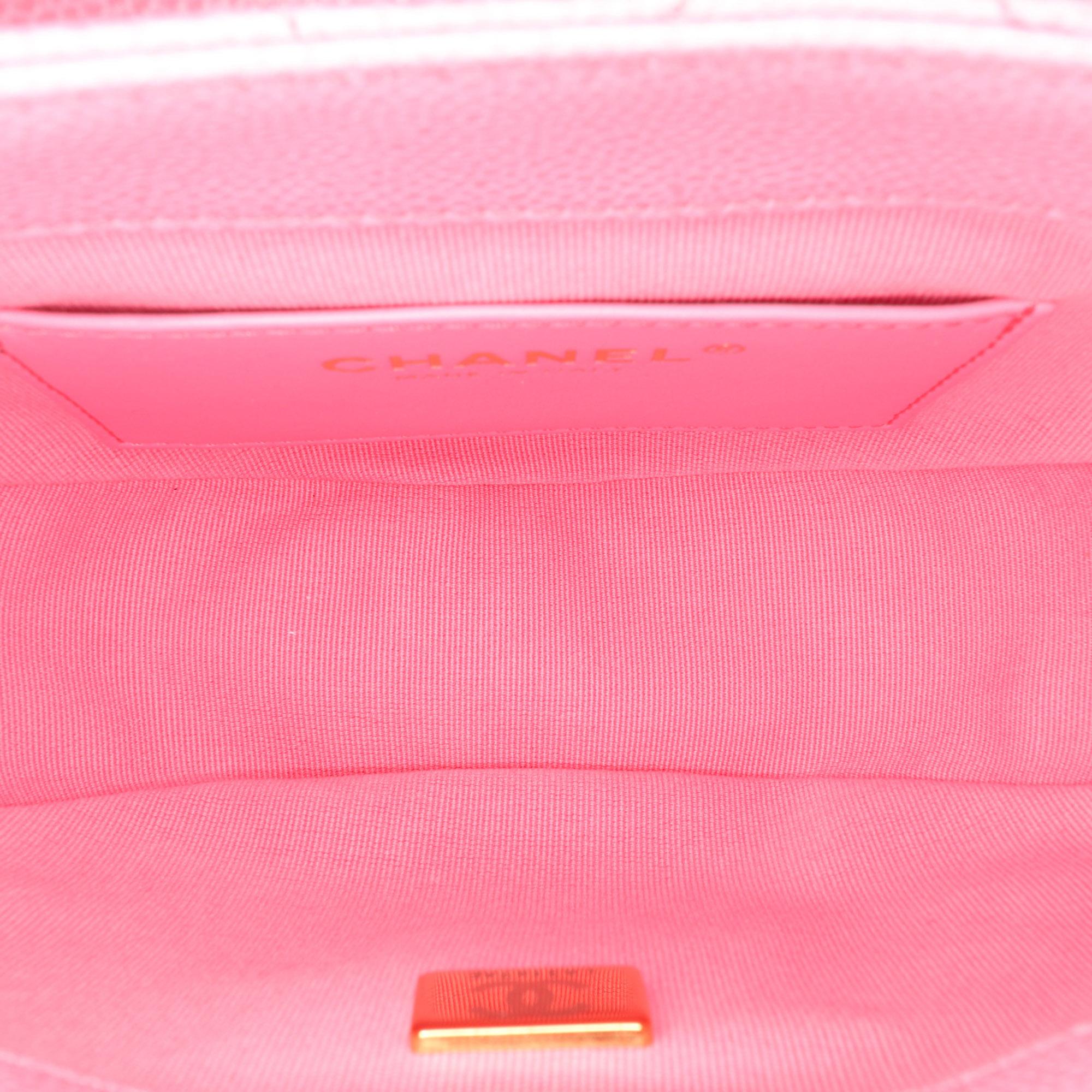 Chanel Mini CC Quilted Caviar Messenger Flap
