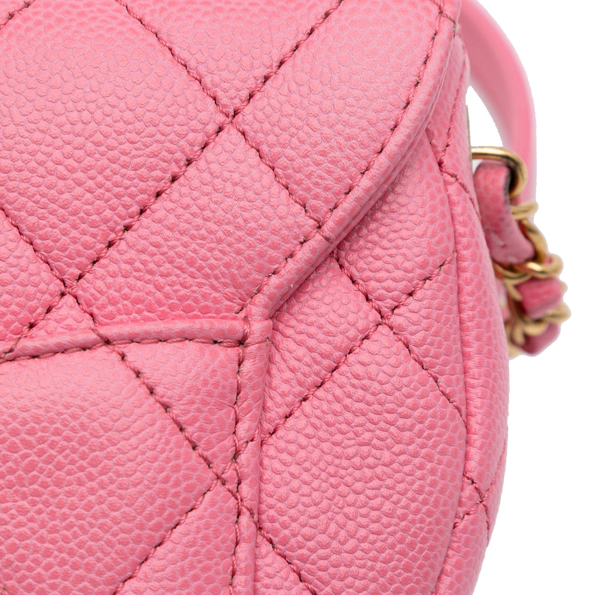 Chanel Mini CC Quilted Caviar Messenger Flap