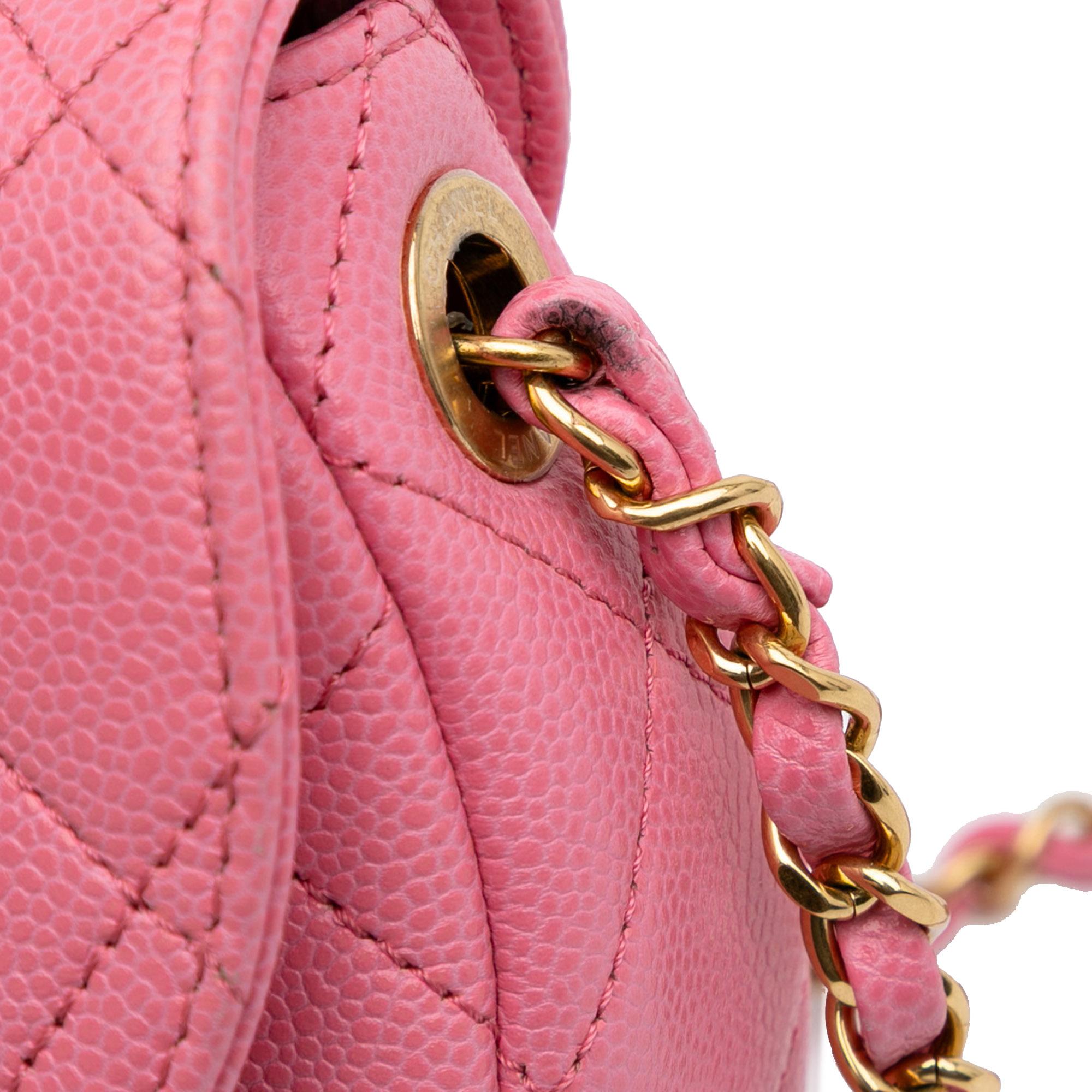 Chanel Mini CC Quilted Caviar Messenger Flap