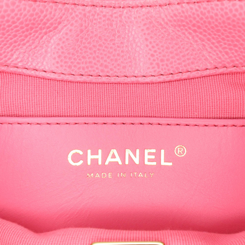 Chanel Mini CC Quilted Caviar Messenger Flap