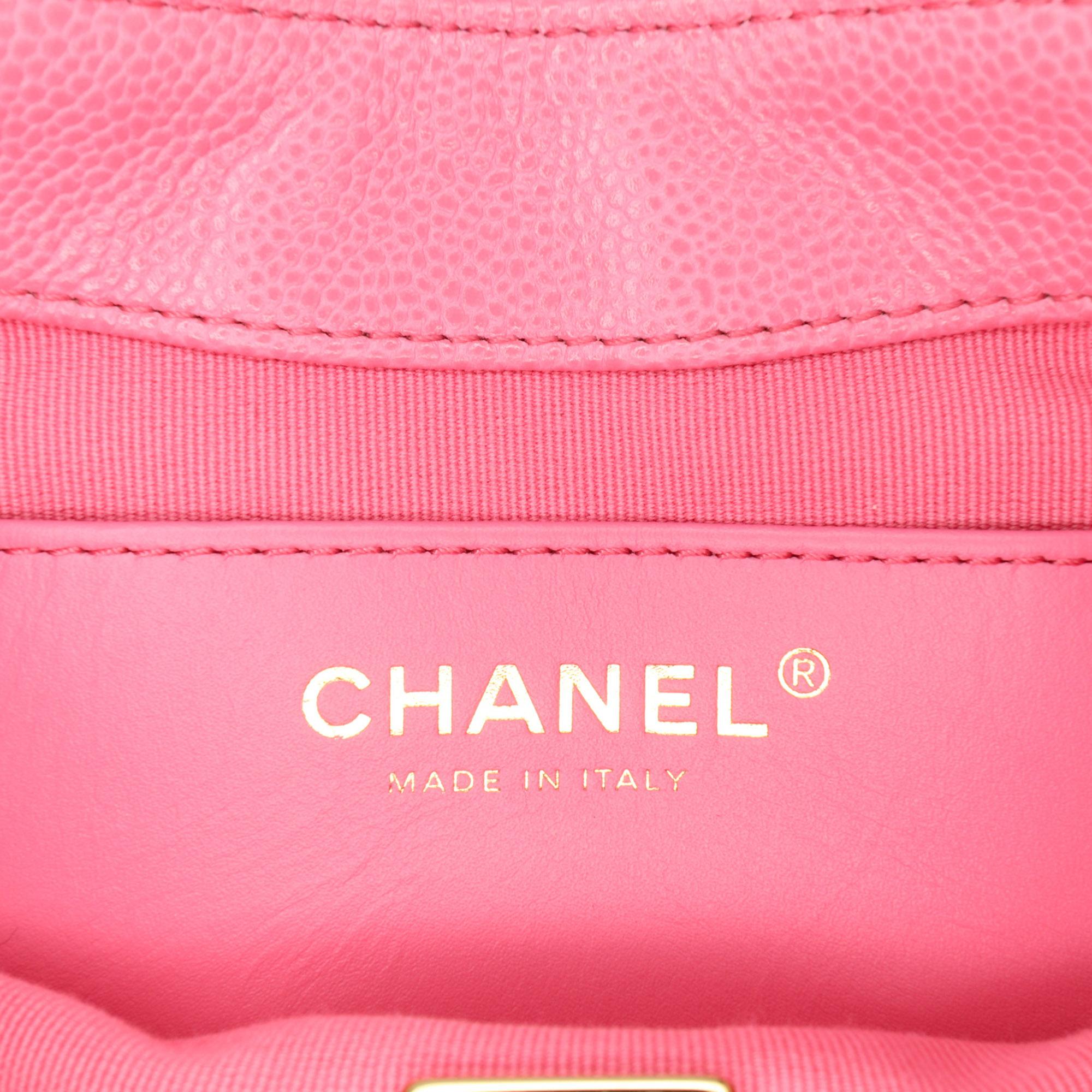 Chanel Mini CC Quilted Caviar Messenger Flap