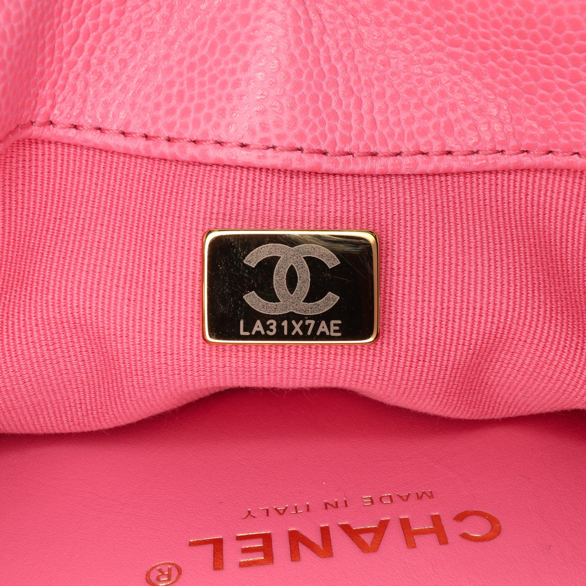 Chanel Mini CC Quilted Caviar Messenger Flap