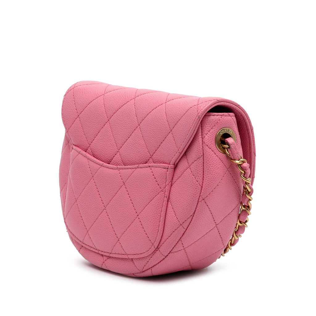 Chanel Mini CC Quilted Caviar Messenger Flap