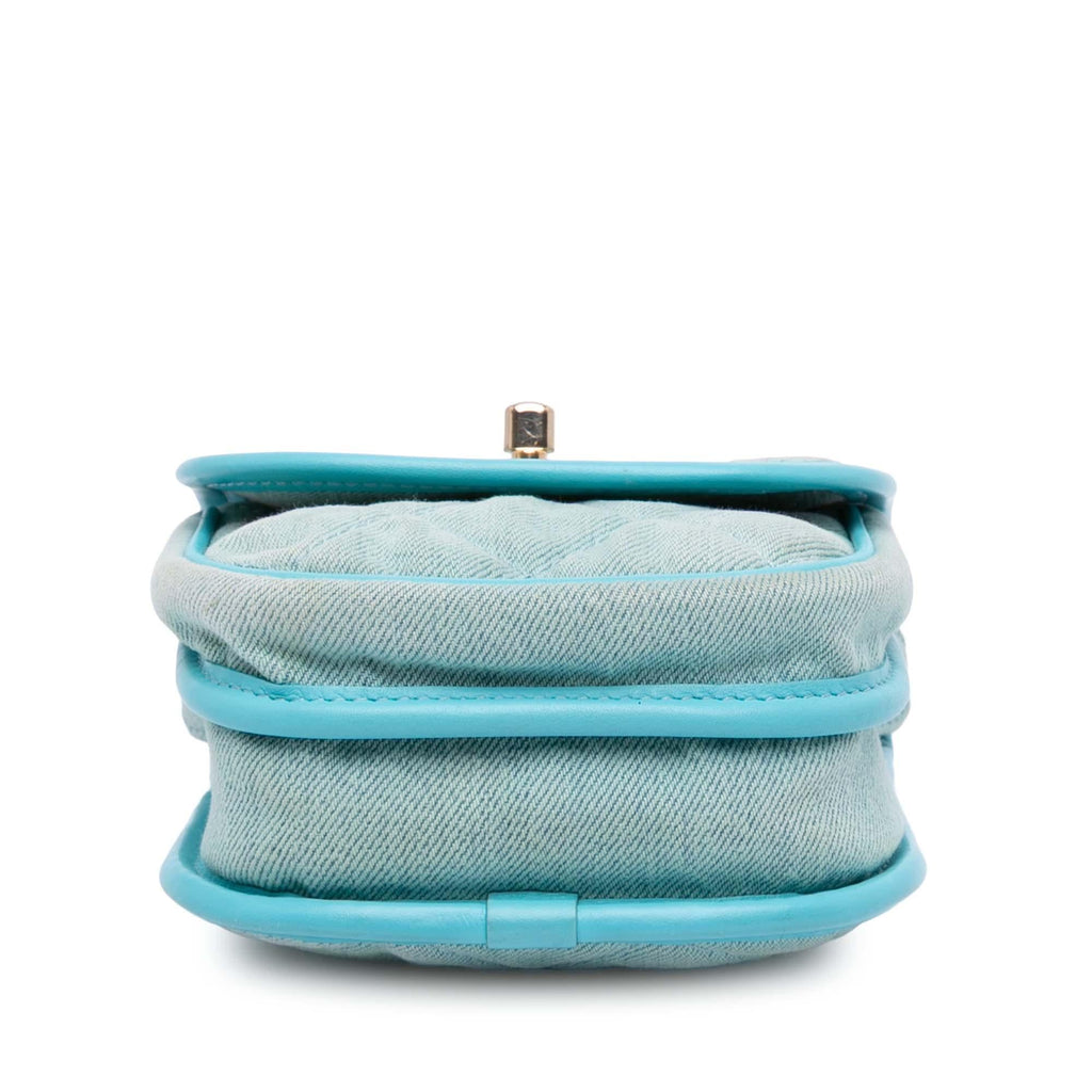 Chanel Mini CC Quilted Denim Crossbody